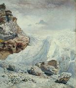 John brett,ARA Glacier of Rosenlaui oil on canvas